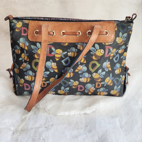 Dooney & Bourke Vintage Retired Print Black Bumble Bee Purse - Picture 9 of 16